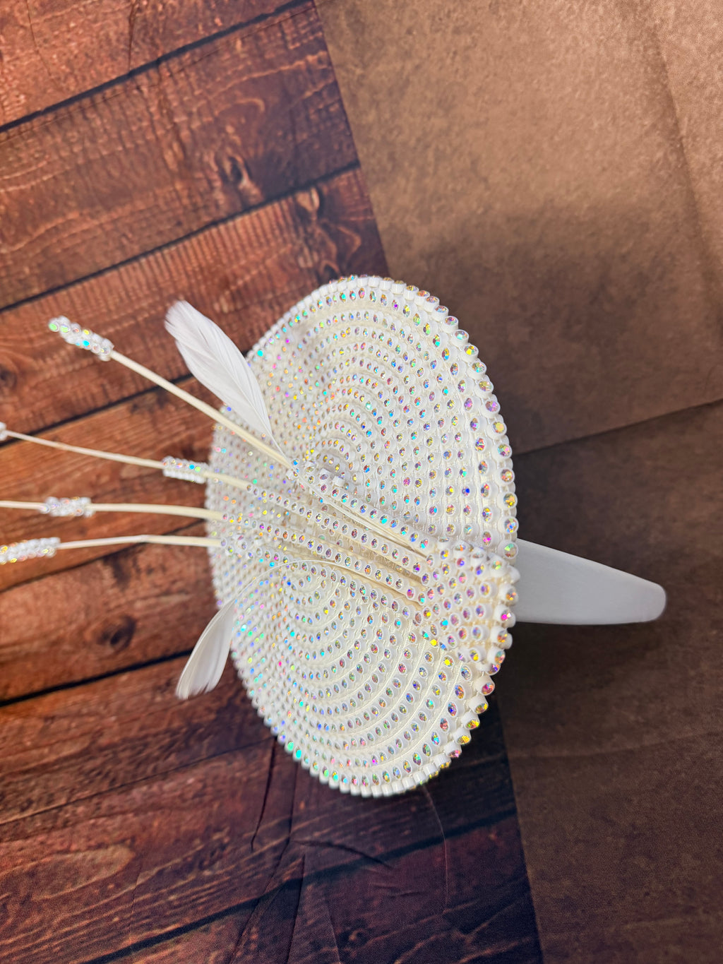 SPECIALTY HANDMADE BEADED AND BEJEWELED FASCINATOR-HATS